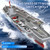 Hylukon RC Boats, 2.4Ghz Remote Control Warship Battleship Aircraft Carrier with Dual Speed, Water Spray Function, DIY Remote Control Militaryship Assembly for Pool & Lake Outdoor Water Play