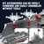 Hylukon RC Boats, 2.4Ghz Remote Control Warship Battleship Aircraft Carrier with Dual Speed, Water Spray Function, DIY Remote Control Militaryship Assembly for Pool & Lake Outdoor Water Play