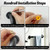 ZHLZHL 12 inch Pipe Stair Handrail,Wall-Mounted Safety Grab Bar