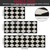 SHACOS Kitchen Rugs Set of 3 Checkered Kitchen Mats for Floor, Black/White
