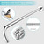 Nuodan Shower Arm with Flange, 24 Inches Wall Mount Replacement Extension Showerhead Arm For Fixed Shower Head, Chrome
