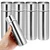 QWORK Mini Water Bottles, 4 Pack 4.4 oz Pocket-Sized Insulated Stainless Steel Flask, Slim Leakproof Design, Double Wall Vacuum Insulation Keeps Drinks Cold or Hot, 1.8" x 6"