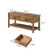 Wnutrees 31.3" Reclaimed Solid Wood Entryway Bench with 2 Drawers & Shelf