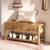 Wnutrees 31.3" Reclaimed Solid Wood Entryway Bench with 2 Drawers & Shelf