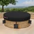 Somivrusa Outdoor Round Fire Pit Cover 600D Oxford Heavy Duty Waterproof Cover for Firepit, 56 inch Durable Windproof Built in Stone Fire Pit Cover Black Firepit Protector