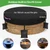 Somivrusa Outdoor Round Fire Pit Cover 600D Oxford Heavy Duty Waterproof Cover for Firepit, 56 inch Durable Windproof Built in Stone Fire Pit Cover Black Firepit Protector