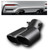 Clwalny Stainless Steel Dual Exhaust Tip, 2.5" Inlet 2.4" Outlet Dual Tail Pipe Muffler Tip for Honda, Bolt-on Bevel Port Exhaust Tip, Universal Car Modification Accessories for Most Cars(Black)