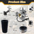 YFM660 Carburetor Carb Compatible With 2002-2008 YAMAHA Grizzly 660 with Fuel Valve Petcock + Lever + Air Filter Foam + Intake Manifold