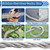 Garden Hose - 5FT Stainless Steel, 3/4" GHT Female to Male Metal Connector, Flexible & Lightweight