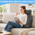 Gyrucio 3-in-1 Lumbar Support Pillow with Headrest for Recliner, Memory Foam Back Cushion Set with Adjustable Side Bolster for Targeted Lower Back Pain Relief, Plush Sherpa Fleece Cover, Grey