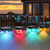 Herzila 16 Pack Solar Fence Lights, RGB Color Changing Christmas Fence Solar Light, Waterproof Deck Lights for Step, Stair, Pool and Yard