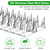 Puthpy 5 Pack Stainless Steel Squirrel Spikes for Bird Feeder, 5 FT Squirrel Spikes for Bird Feeder Pole, Keep Squirrels, Raccoon Away, for Wall Fence Garden Roof Yard, Easy to Install