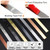 HARFINGTON 39.4ft x 1.58" Wall Trim Peel and Stick Molding Frame, Self Adhesive Stainless Steel Brushed Finish Metal Strip for Wall Ceiling Floor Cabinet Tile Edge, Silver