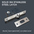 6.3" Privacy Pocket Door Lock Hardware, Sliding Barn Door Lock with Keys,Concealed Recessed Door Handle Door Lock Furniture Hardware Door Locks for Many Scenarios Bathroom, Barn,Bedroom (Black)