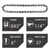5 Pack 6 Inch Chainsaw Chain - 1/4" LP Pitch .043" Gauge 37 Drive Links - Replacement Chains for 6-inch Cordless Electric Portable Mini Chainsaws for Pruning Shears and Wood Cutting