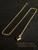 EverGlimp 18K Gold Plated Slip Chain Necklace for Women, Adjustable Heart Lariat Y-Necklace with Removable Heart Clasp and Crystal Gemstone Pendant, Stainless Steel Waterproof Chain Jewelry (Green)