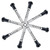 Ceoighe 50 Pack Window Screen Plunger Latches with Caps Black