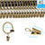 40 Pcs 2.5-Inch Curtain Rings for Curtain Rod,Antique Brass Metal Curtain Ring with Clips,Decorative Drapery Interior Diameter Curtain Rod Clips Hangers for Bathroom, Living and Guest Room