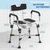 Lemagalu Heavy Duty Shower Chair for Inside Shower 450lb U-shape Shower Seat with Arm and Back for Elderly and Disabled Adjustable Height Medical Bathtub Stool Private Clean for Women Seniors Handicap