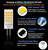 JSVSAL GY6.35 G6.35 LED Bulb Dimmable,AC/DC 12V, Warm White 2700K,4-Pack