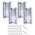 2 Pairs (4Pcs) of 6" Heavy Duty Stainless Steel Cafe Saloon Door Swing Self Closing Double Action Spring Hinges (Silver)