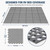 Plastic Ventilated Mattress Underlay Pad, 83" x 59" Breathable Mesh RV Under Mattress Ventilation Pad, Modular Interlocking Underlay for RV, Boat, Camper (Black)