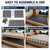 Plastic Ventilated Mattress Underlay Pad, 83" x 59" Breathable Mesh RV Under Mattress Ventilation Pad, Modular Interlocking Underlay for RV, Boat, Camper (Black)
