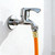 Brass Chromed Outdoor Garden Faucet with Quick Connect and Sealing Tape, Cold Water Laundry Utility Tap 1/2 inch Spigot