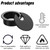 120 Pack Desk Grommet 2 Inch, Plastic Cable Grommet Hole Cover for Cables Organizer, Office PC Computer Desk Cord Management (Black)
