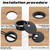 120 Pack Desk Grommet 2 Inch, Plastic Cable Grommet Hole Cover for Cables Organizer, Office PC Computer Desk Cord Management (Black)