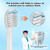 Replacement Flossing Toothbrush Heads with Covers for waterpik Sonic Fusion SF01/SF02 and Sonic Fusion 2.0 SF03/SF04,3 Count,White