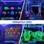 Elwoks 365nm UV Black Light Strip 33FT, Ultraviolet LED Blacklight Tape for Uranium Glass, Curio Cabinet, Resin Curing, Fluorescent Glow, Low Visible Purple