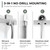 GÜTEWERK Silicone Shower Squeegee with 3-in-1 No-Drill Mount, White, 9''