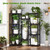 Hongsane Metal Heavy Duty Plant Stand Indoor Outdoor,10 Tier Tall Plant Stands Holder,Large Wrought Iron Plant Shelves for Multi Pots,Black Tiered Flower Display Riser for Living Room,Patio,Balcony