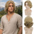 WTHCOS 70s 80s Wigs for Men Short Ash Blonde Retro Rocker Wig Heat Resistant Synthetic Wigs for Daily Use Cosplay Wig