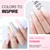 COSCELIA 58PCS Acrylic Nail Kit for Beginners with Everything Drill & Light