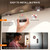 MEKKLEON Puck Lights With Remote Control - Rechargeable, Wireless Under Cabinet Lighting, 2000mAh Battery Operated Tap Push Touch Light, Stick On for Counter, Shelf, Bookcase (Wood Color, 3 Pcs)