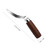 2pcs Coconut Meat Removal Tool, Stainless Steel Coconut Scraper Knife with Wooden Handle, Fresh Coconut Opener Tool for Beach and Pool Parties, Kitchen Use, Random Color
