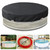 Bitubi 5-6 Ft Steel Round Stock Tank Pool Cover,Upgraded with Wire Rope & Winch Fixed Increase Stability(Black)