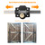 Barn Door Lock, Fence Gate Lock, Double Sided Gate Latch, Gate Lock for Wodden Garage Door, Supplied with 5 Keys, Work with 2.75" Wooden Vinyl Metal Gate, for Right & Left Door
