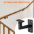 Patioer Adjustable Handrail Bracket, 3" Heavy Duty Swivel Hand Rail Bracket for Stair Railing Staircase, Matte Black (4 Pack)
