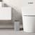 Cesun Small Bathroom Trash Can, 2.1 Gallons, Under Sink Wastebasket, Silver