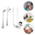 Adaptive Utensils Set for Left & Right Hand - Curved Stainless Steel Spoon and Fork for Elderly, Adults with Tremors, Comfortable Angled Handle Design for Easy Feeding at Home (4pcs)