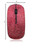 Bling Luxury Crystal Rhinestone 2.4G Wireless Slim Flat Rechargeable Optical Mice Gift - Rose Red