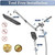 Shower Head with Handheld, 12 Inch Dual Shower Head with Extention Arm, High Pressure Rain Shower Heads, Rainfall Waterfall Showerhead with 3-Way Diverter - Height/Angle Adjustable(Chrome)