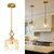 MODIVO 1-Light 7.87" Hardwired Mini Pendant Light, Textured Glass Shade