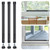 Sliding Door Security Bar, 3 Pack 18"-50" Adjustable Window Security Bars with Rubber Tips, Heavy Duty Door Jammer, Window Bars Security Inside, Window Lock Bar for Home Apartment Travel Patio (Black)