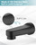 Metal Pull Down Bathtub Spout with Diverter, 5-1/4" Length, Repair Part Tub Spout, Rebuilt with RP33794& RP12307, Matte Black