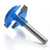 Bestgle 1/4" Shank T-Slot Router Bit Carbide Wood Milling Cutter T-Track Woodworking Drill Bit Tool, Blue