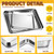 Afarnook 4 Pack Stainless Steel Sheet Baking Pans, 12/16/18/20 Inch Commercial Grade Cookie Sheets for Baking, Heavy Duty Stainless Steel Cookware Set, Non-stick, Non-toxic